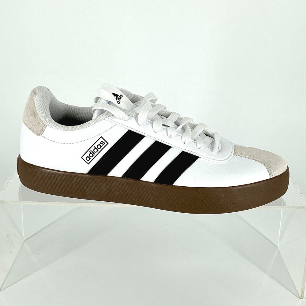 Adidas VL Court 3.0 Mens Size 7.5 Sneakers White Black Gum‎ Low Top NEW Shoes
